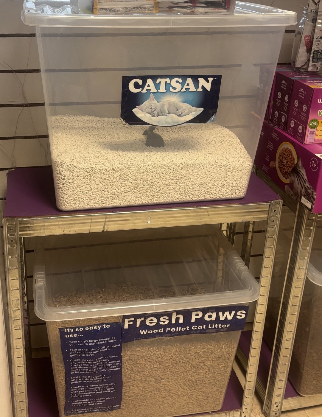 Catsan and Fresh Paws cat litter stocked at WLD Pet Shop