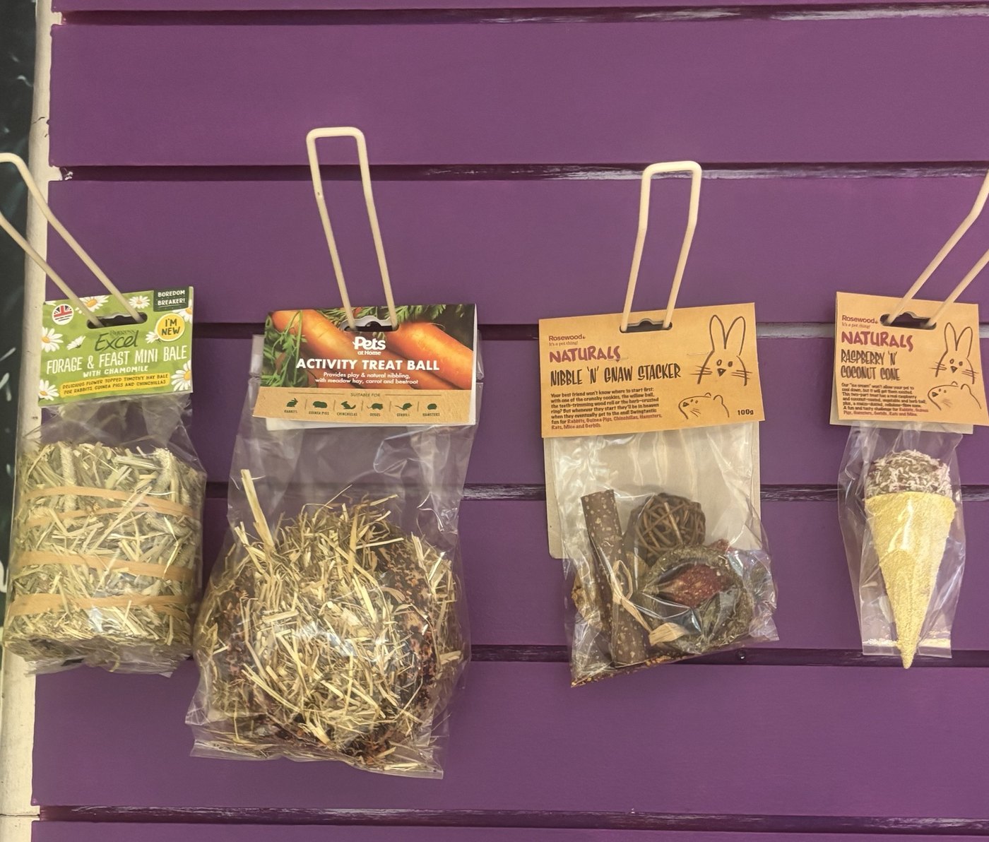 Small animal forage and natural treats at WLD Pet Shop